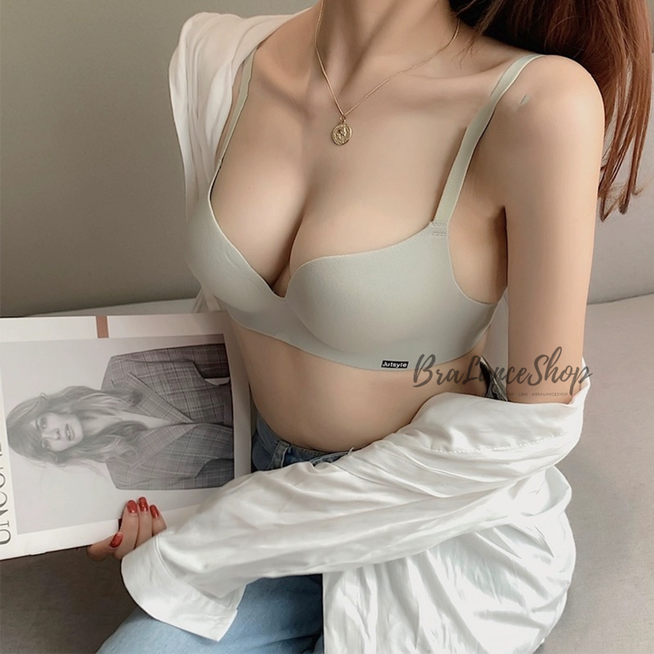 BLS✿2577 ยกทรงไร้ขอบ ผ้าสลิมเลสพรีเมี่ยม ไร้โครง