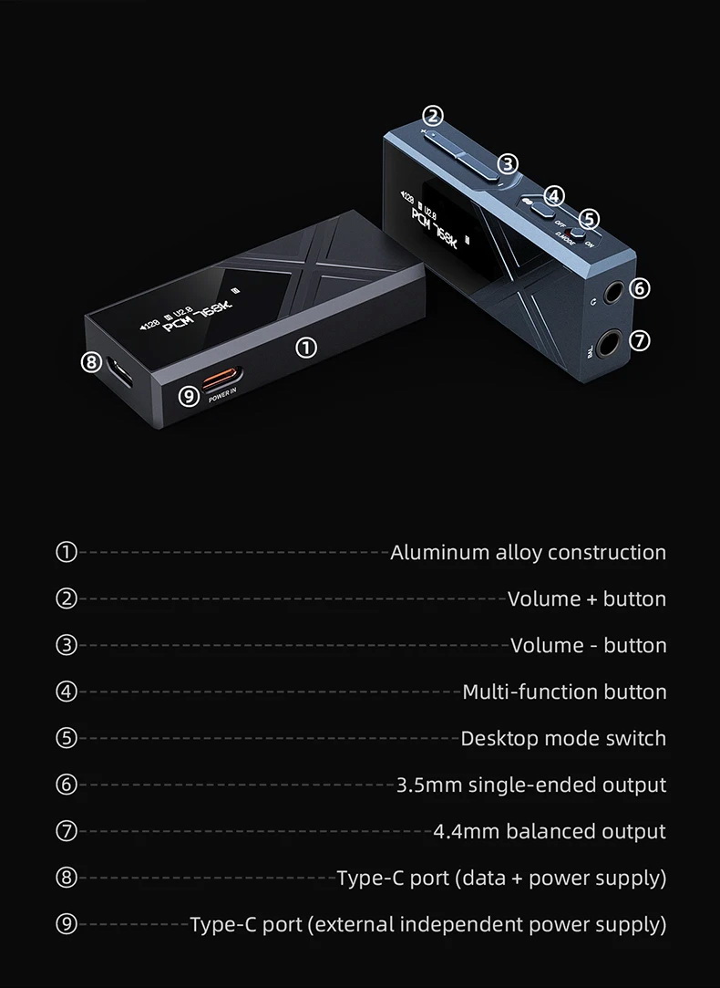 FiiO KA17 DAC/AMP พกพาชิป DAC คู่ ES9069Q จอ Dot Matrix รองรับ MQA Hi-Res ประกันศูนย์ไทย