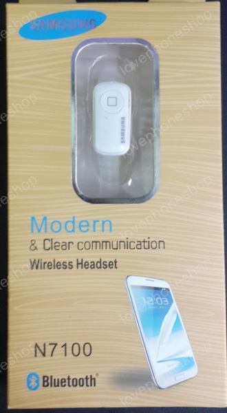 Bluetooth Mono handset Samsung N7100 สีขาว (ส่งฟรี)