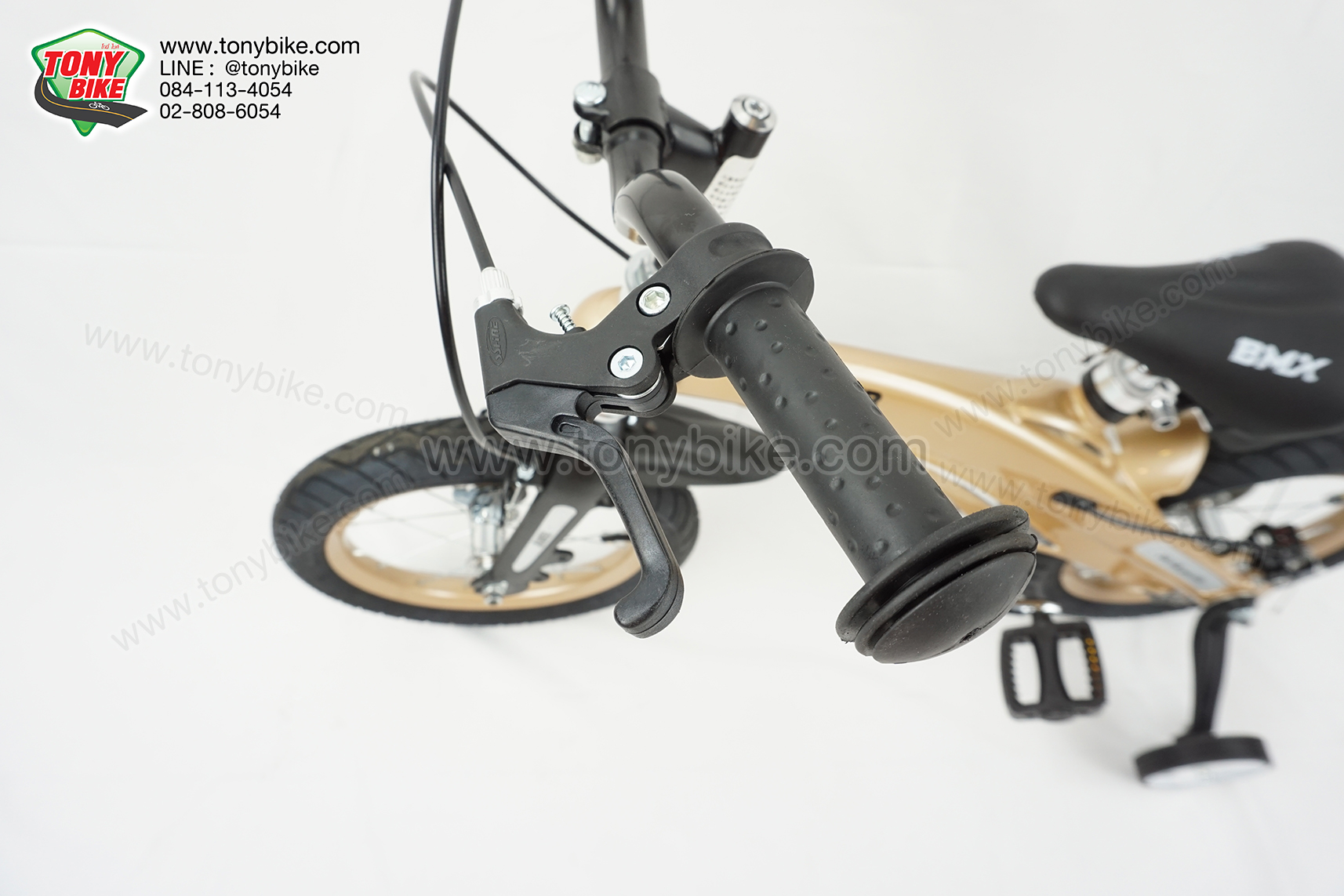 จักรยานเด็ก ล้อ 14 นิ้ว เฟรมอลู สีทอง