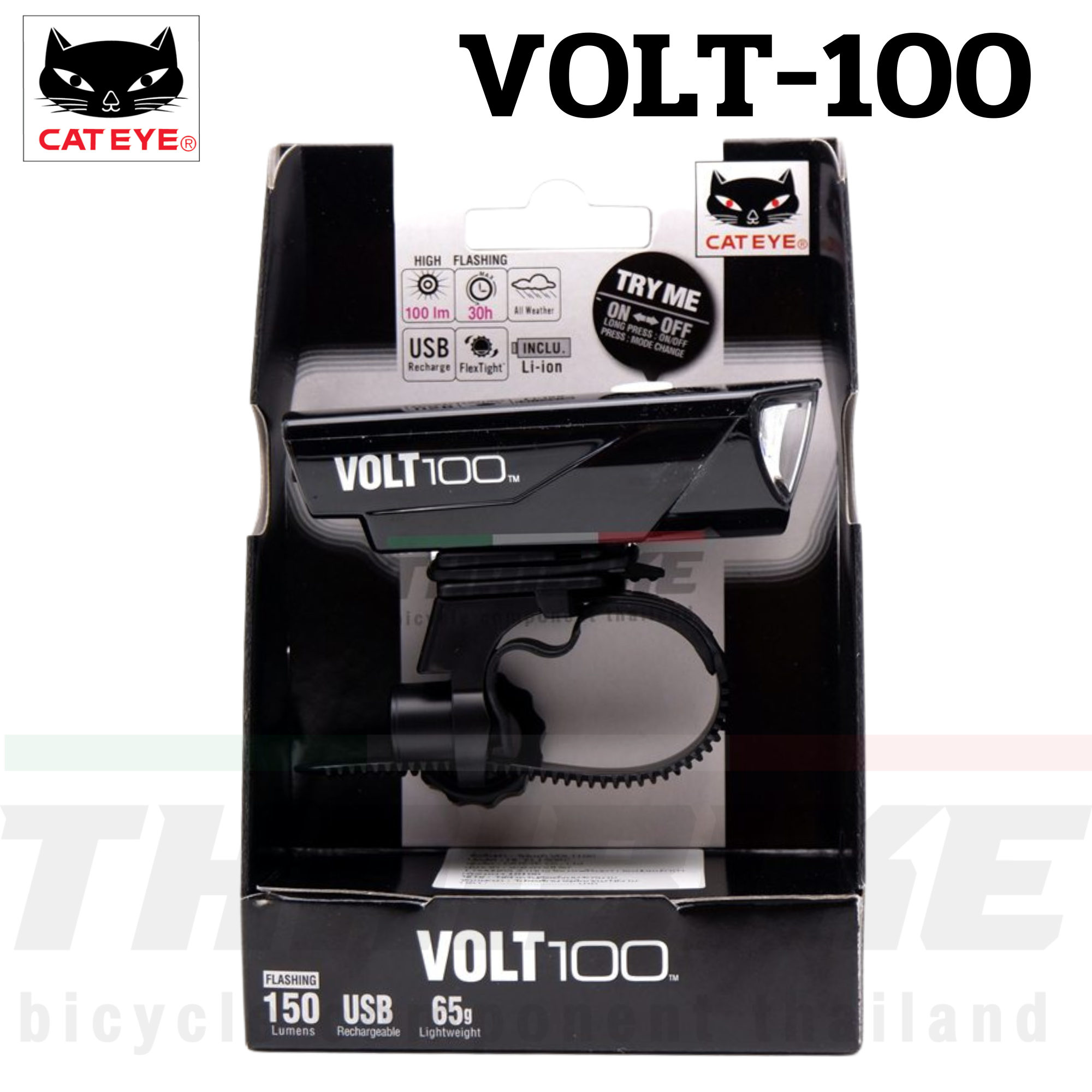 ไฟหน้าจักรยาน Cateye VOLT100 HL-EL150RC USB