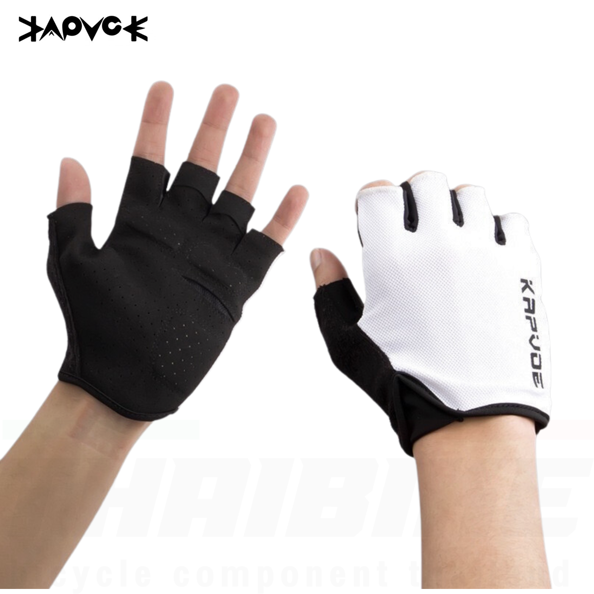 ถุงมือปั่นจักรยานครึ่งนิ้ว Kapvoe Half-Finger Cycling Gloves