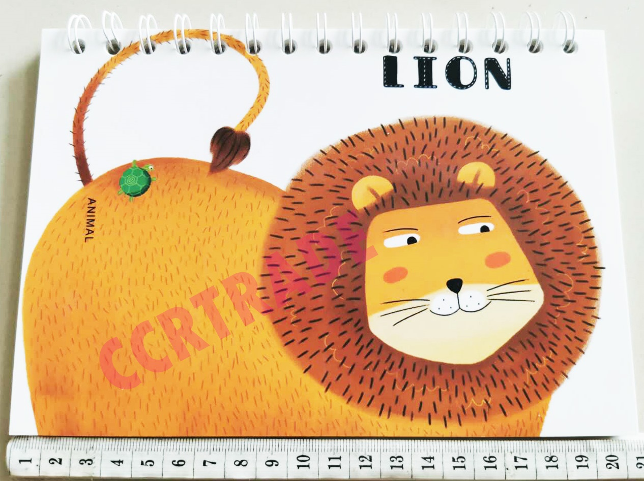 สมุดโน๊ตห่วง สัตว์ป่า 60 แผ่น(มีเส้น) 14x20 ซม.