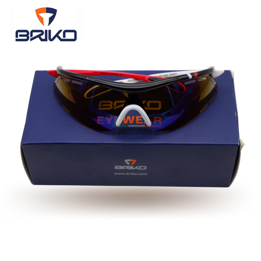 แว่นตากันแดดปั่นจักรยาน BRIKO ENDURE PRO TEAM 2 LENSES (Made in Taiwan)