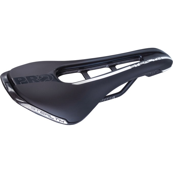 อานจักรยานเสือหมอบ SHIMANO PRO STEALTH สีดำ รางสแตนเลส