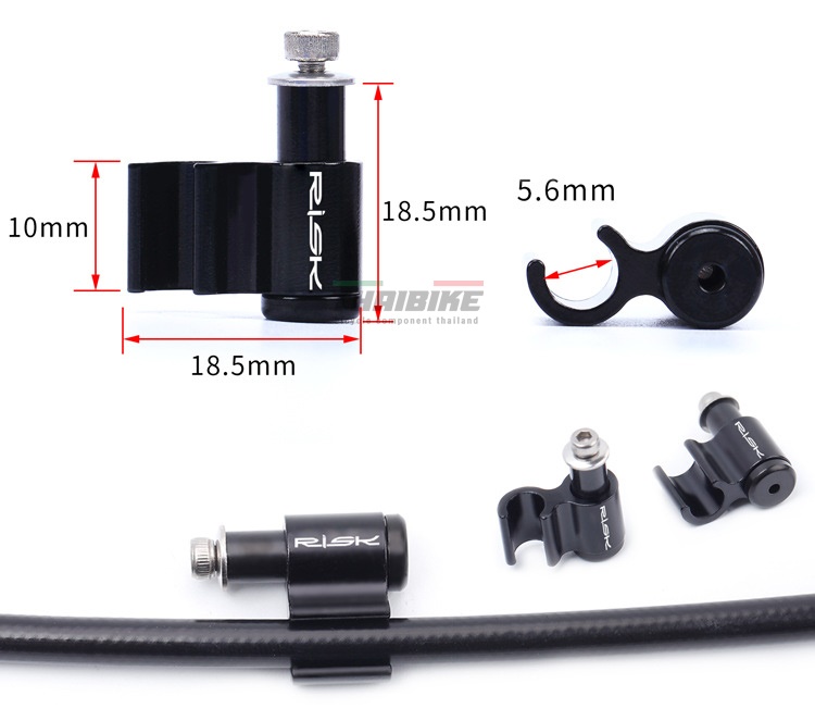 อแดพเตอร์ ล๊อคสายเบรค/สายเกียร์ จักรยาน อลูมิเนียม RISK/TRLREQ CNC 1 ชิ้น