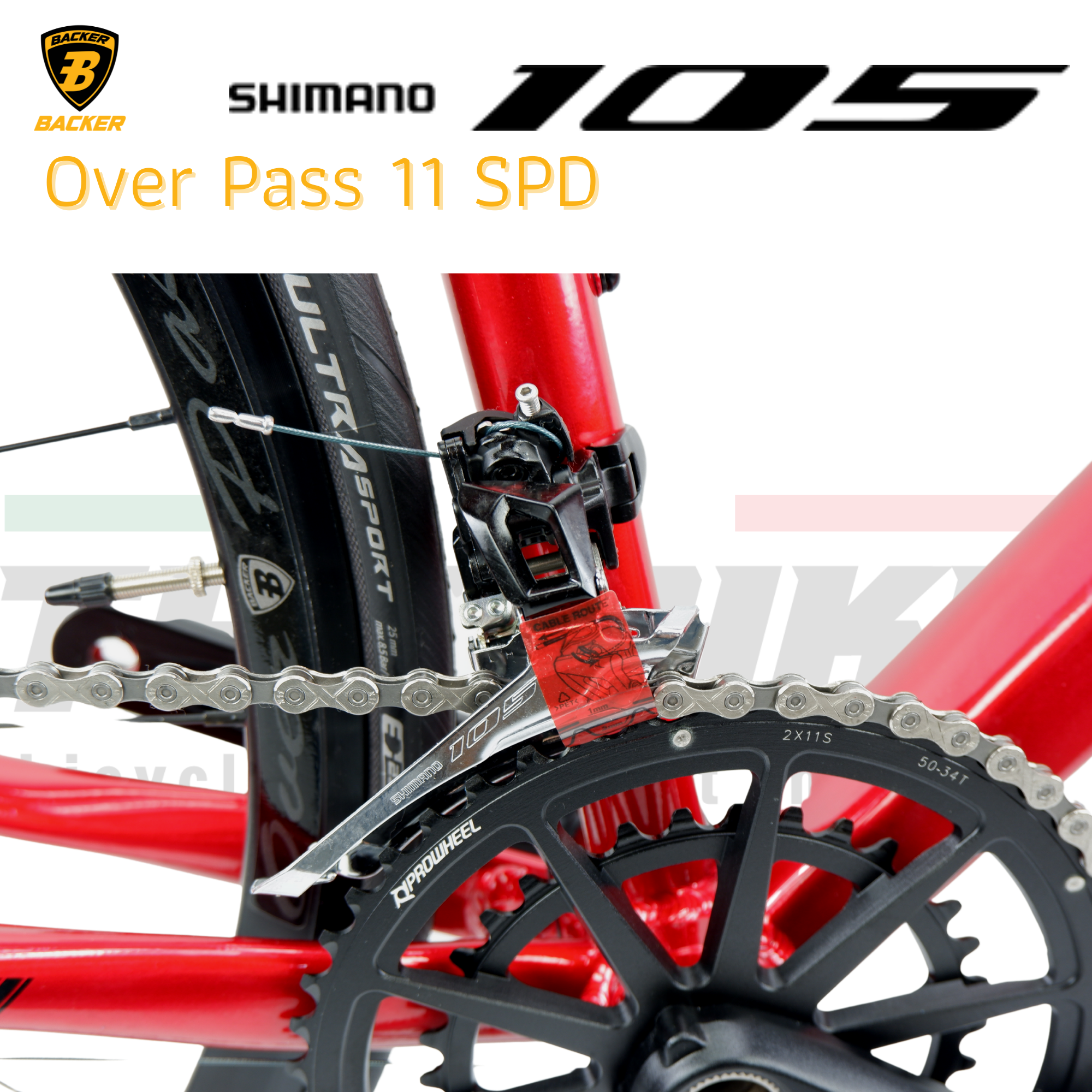 จักรยานเสือหมอบ Backer Over Pass เฟรมอลูมิเนียม SHIMANO 105