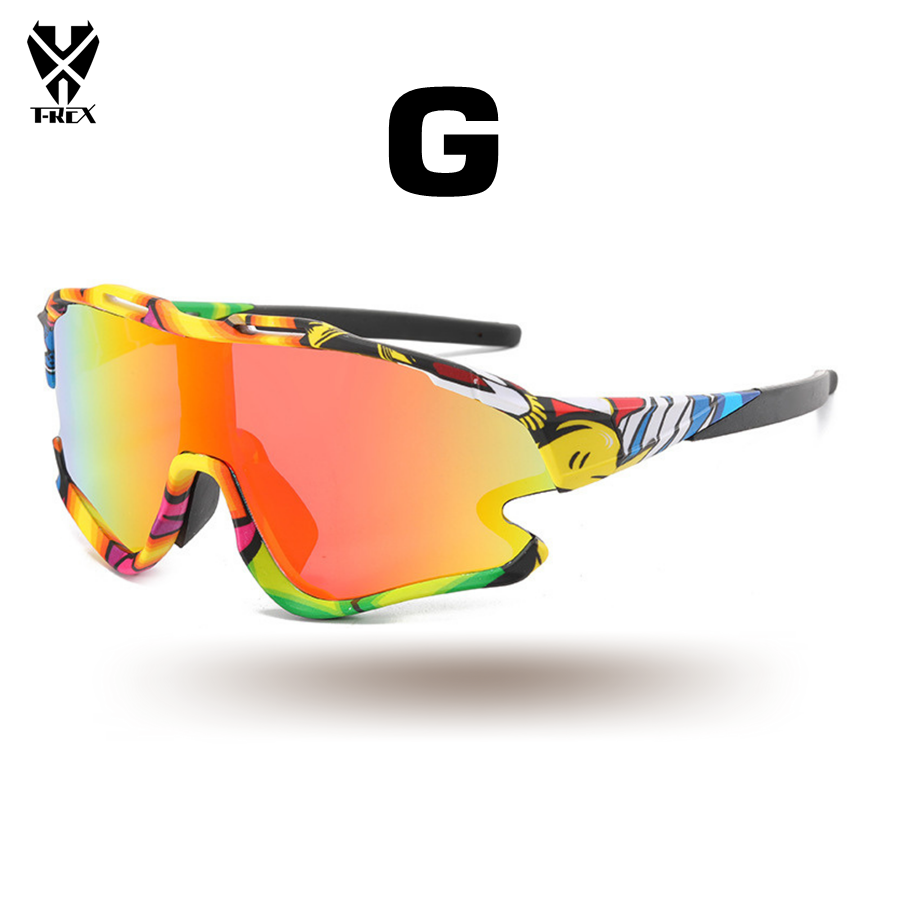 แว่นตาปั่นจักรยาน T-REX 8303 กันแดด กันลม กันฝุ่น UV แว่นกันแดด แว่นปั่น