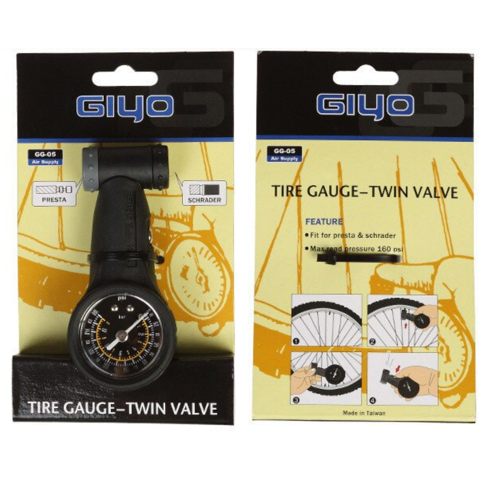 เครื่องมือวัดแรงดันลมรถจักรยาน GIYO GG-05