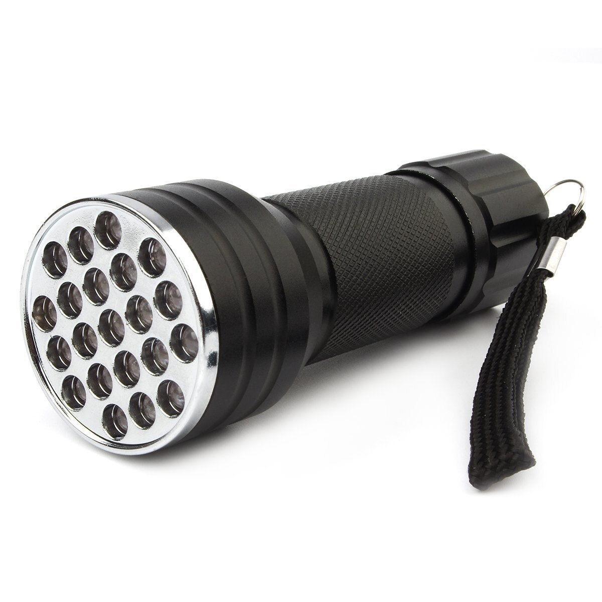 ไฟฉายแสงยูวี UV เครื่องมือตรวจสอบธนบัตร 21LED ไฟฉายแบล๊คไลท์ ไฟฉายแสงสีม่วง ไฟฉายตรวจธนบัตรปลอม