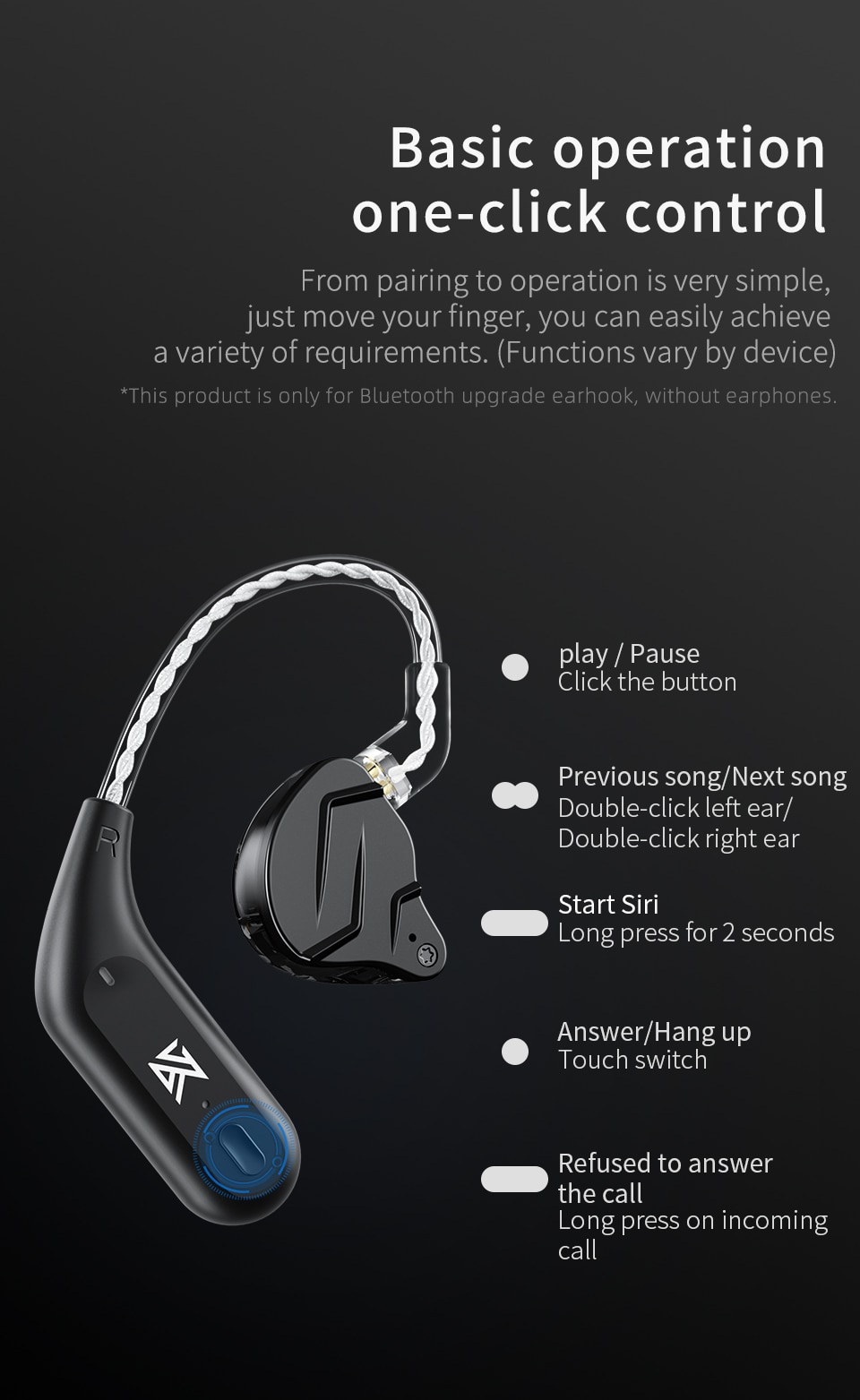 ฃาย KZ AZ09 Module Bluetooth 5.2 อัพเกรดหูฟังให้ไร้สาย