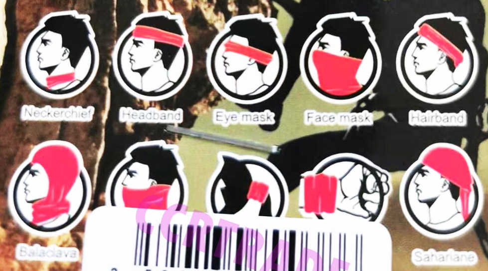 ผ้าบัฟออกกำลังกาย คละลาย 25 ซม.