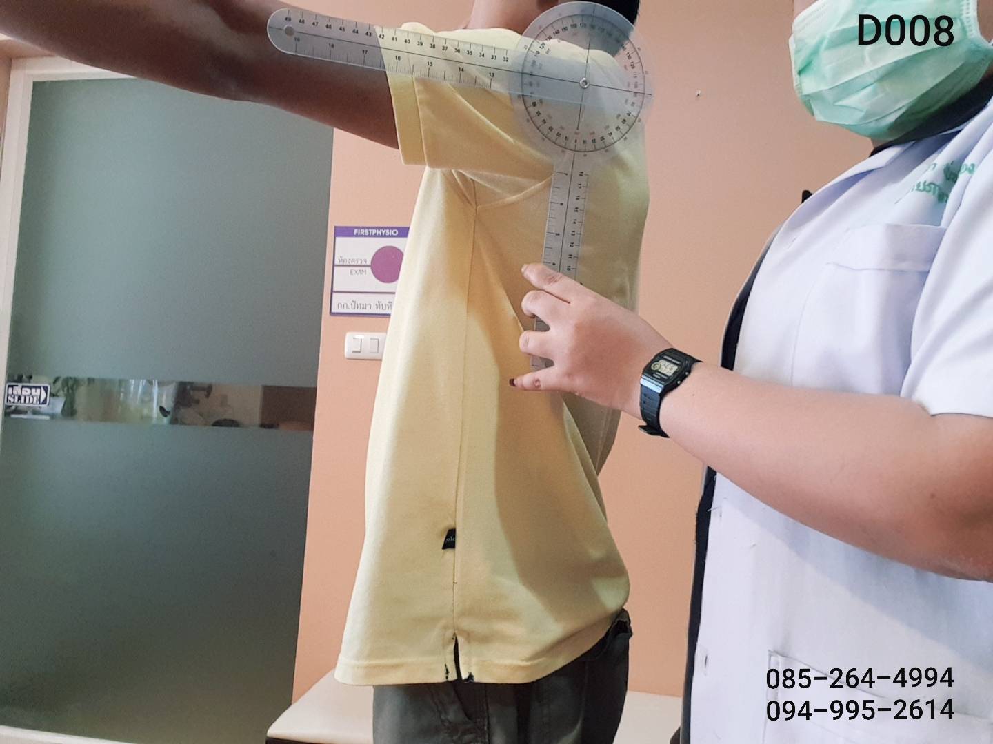 ไม้บรรทัดวัดมุมทางการแพทย์พลาสติก 360 องศา โกนิโอมิเตอร์ ขนาด 12 นิ้ว Goniometer