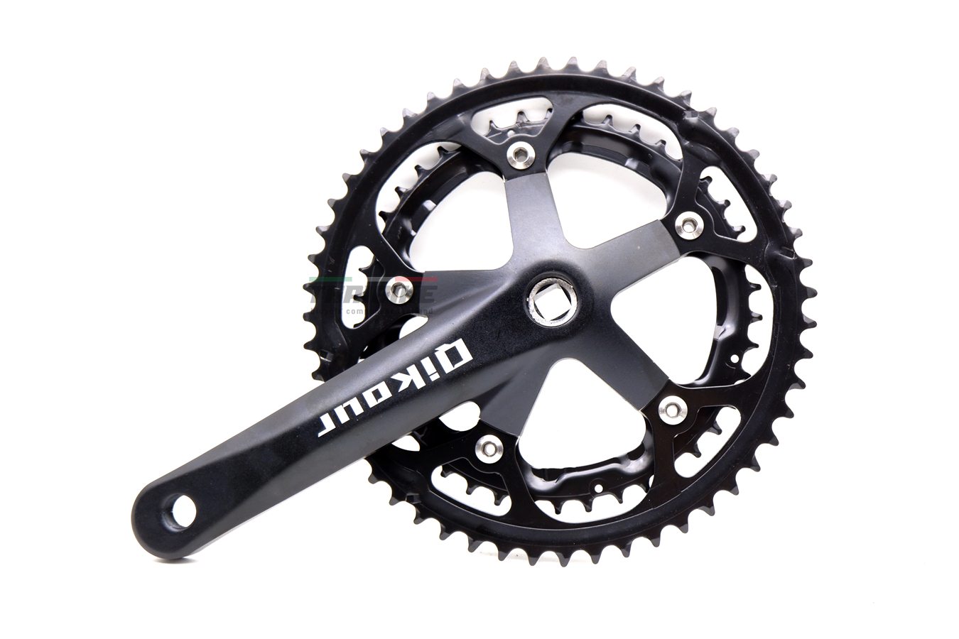 ขาจานจักรยานกะโหลกเหลี่ยม QIKOUR แบบ 2 ใบ 52-42T