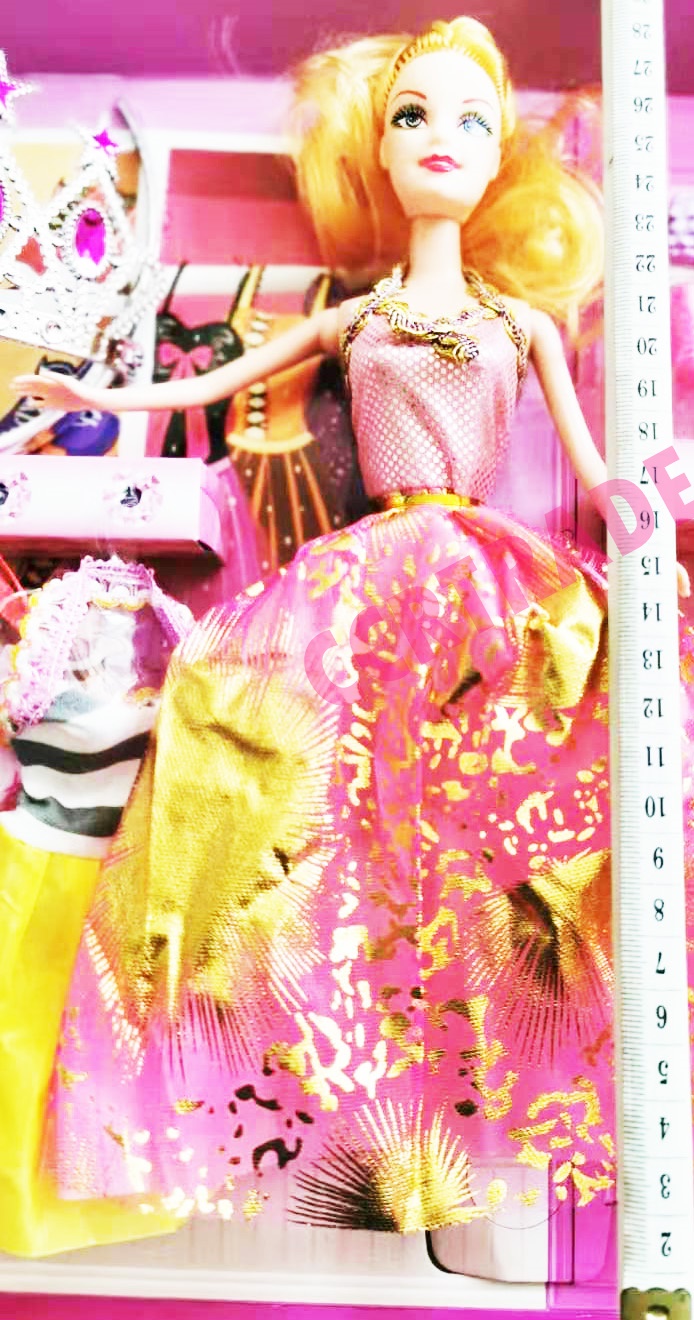 ชุดบาร์บี้เจ้าหญิงมงกุฎ+ชุดกระโปรง 8 ชุดกล่องใหญ่ 38 ซม.(1x3)