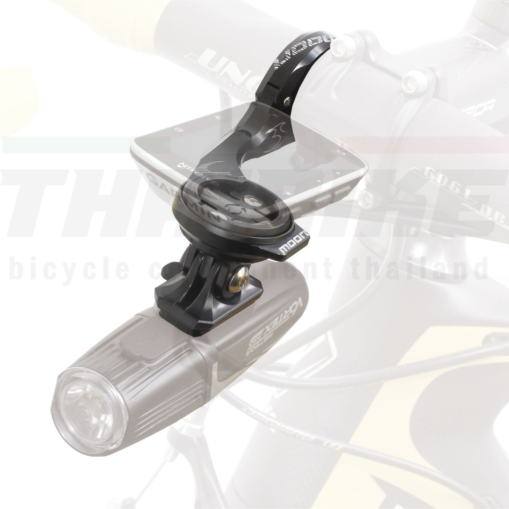 ขายึดไมล์จักรยาน MOON M-01 M-02 M-06 อินทริเกต Garmin WAHOO GARMIN พร้อมยึดไฟ