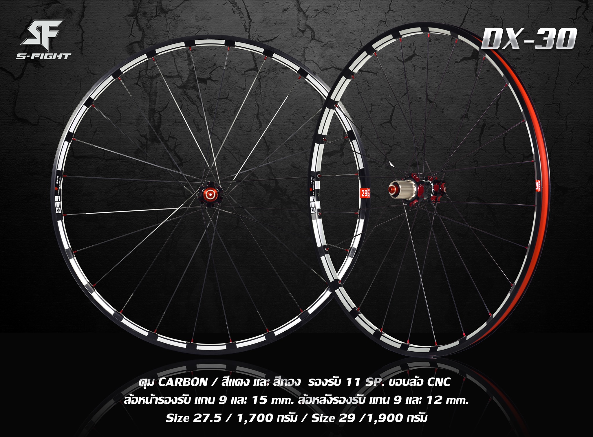 ล้อเสือภูเขา S-Fight รุ่น DX-30 ล้อจักรยานเสือภูเขา