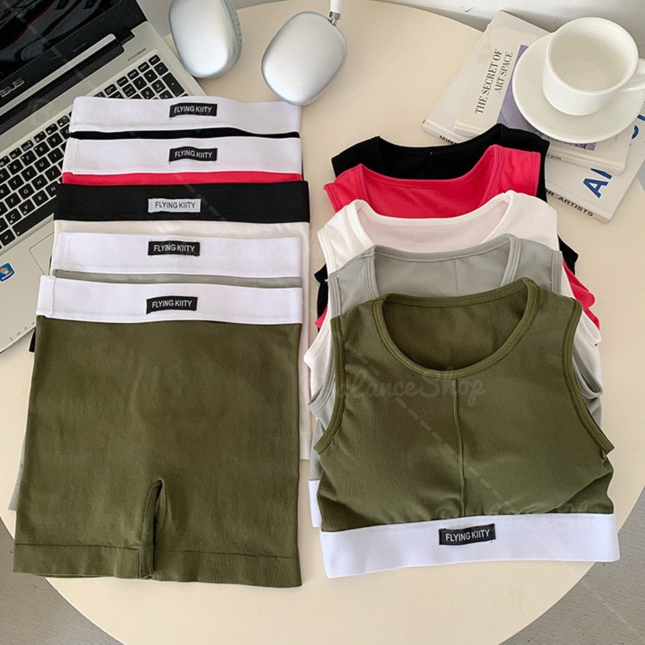 BLS✿B90 ชุดสปอตออกกำลังกายขาสั้น