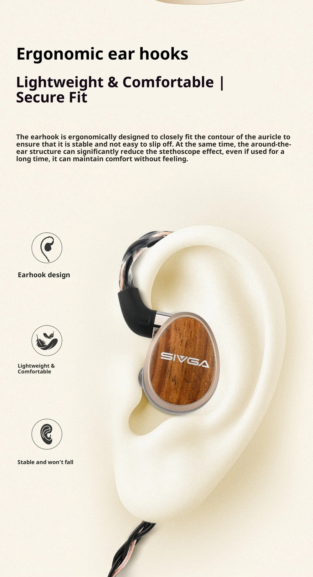 Sivga Nightingale Pro หูฟัง IEMs ไดรเวอร์ Planar บอดี้โลหะผสม แผ่นปิดหลังไม้ zebra ประกันศูนย์ไทย