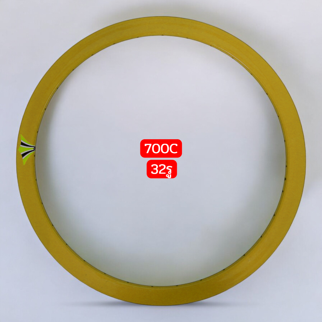 ขอบล้ออลูมิเนียมเปล่า 700C แอโร่สองชั้น 40 มม. 32 รู (Double Wall Alloy Rim – ขอบล้อจักรยานเสือหมอบ fixed gear )