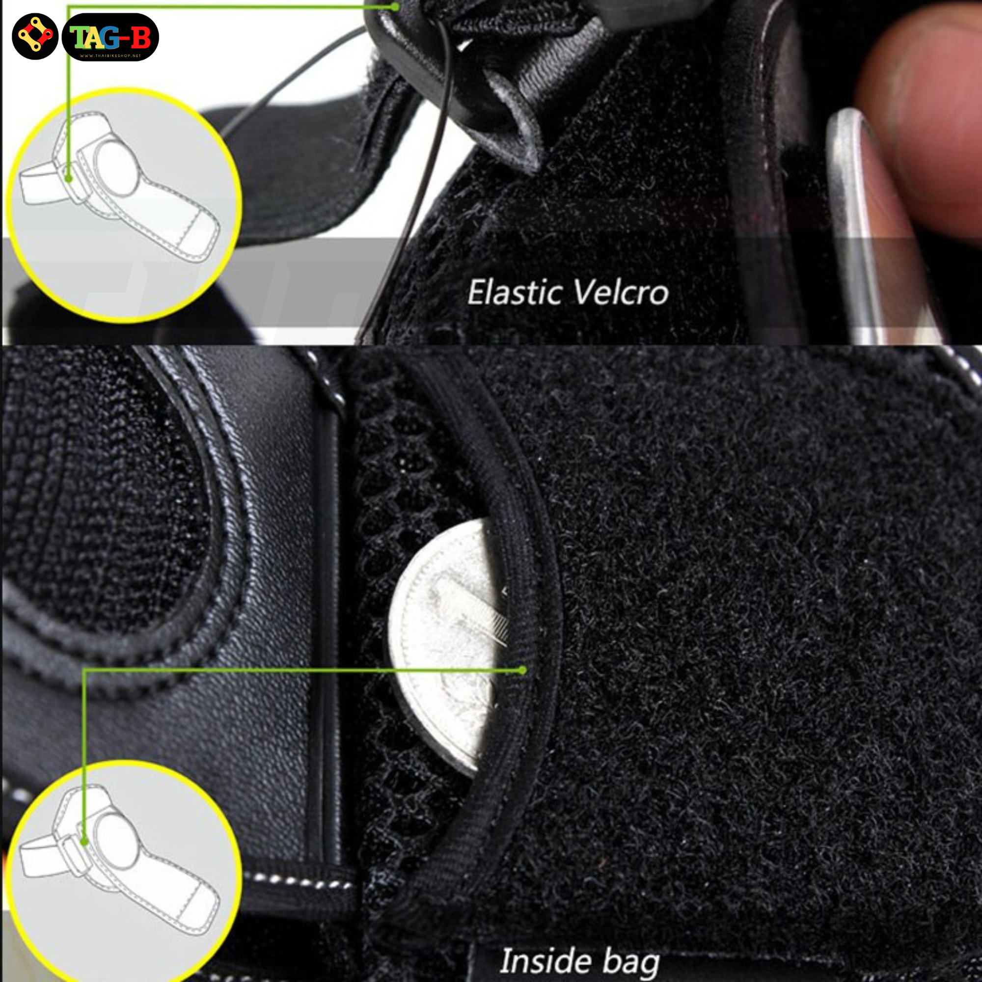 กระจกมองหลังรัดปลายแขน GOOD-HAND สำหรับจักรยาน TAG-B