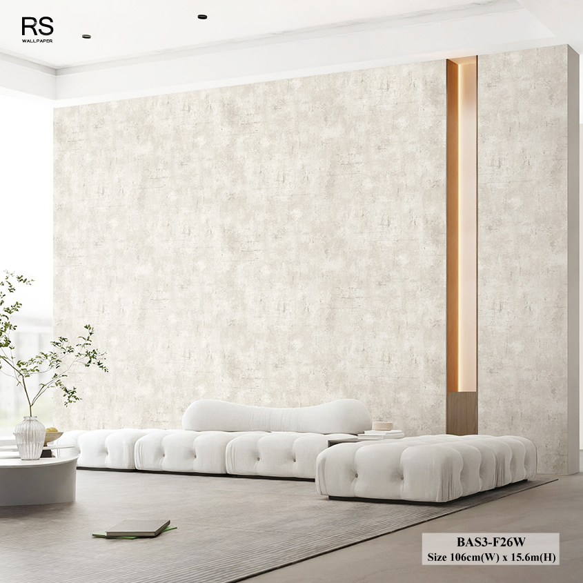 วอลเปเปอร์ลายปูนเปลือย สีเทา BAS3-F26W