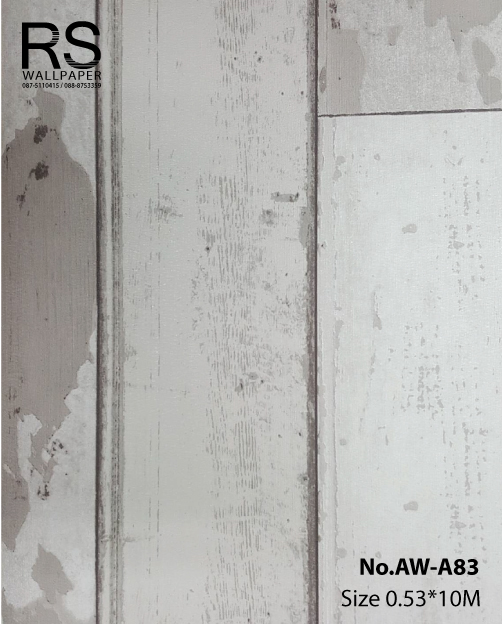 วอลเปเปอร์ลายไม้ โทนสีเทา No.AW-A83