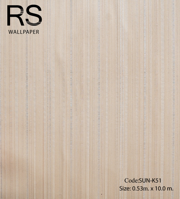 วอลเปเปอร์ลายเส้นโทนสีน้ำตาลอ่อน SUN-K51