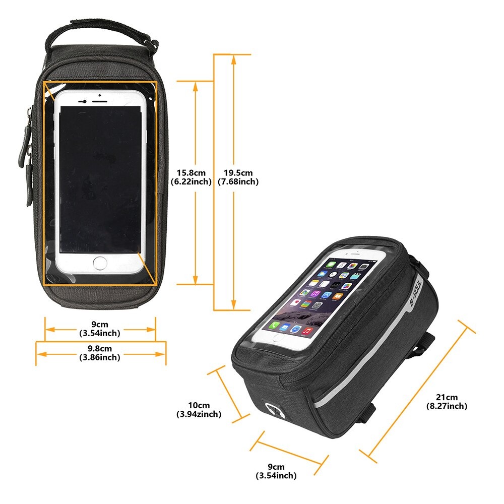 กระเป๋าพาดเฟรมจักรยานแบบใส่มือถือ B-SOUL 249B