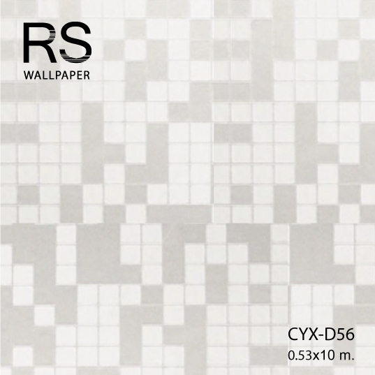 วอลเปเปอร์ลายโมเสค(MOSAIC) สีขาว CYX-D56
