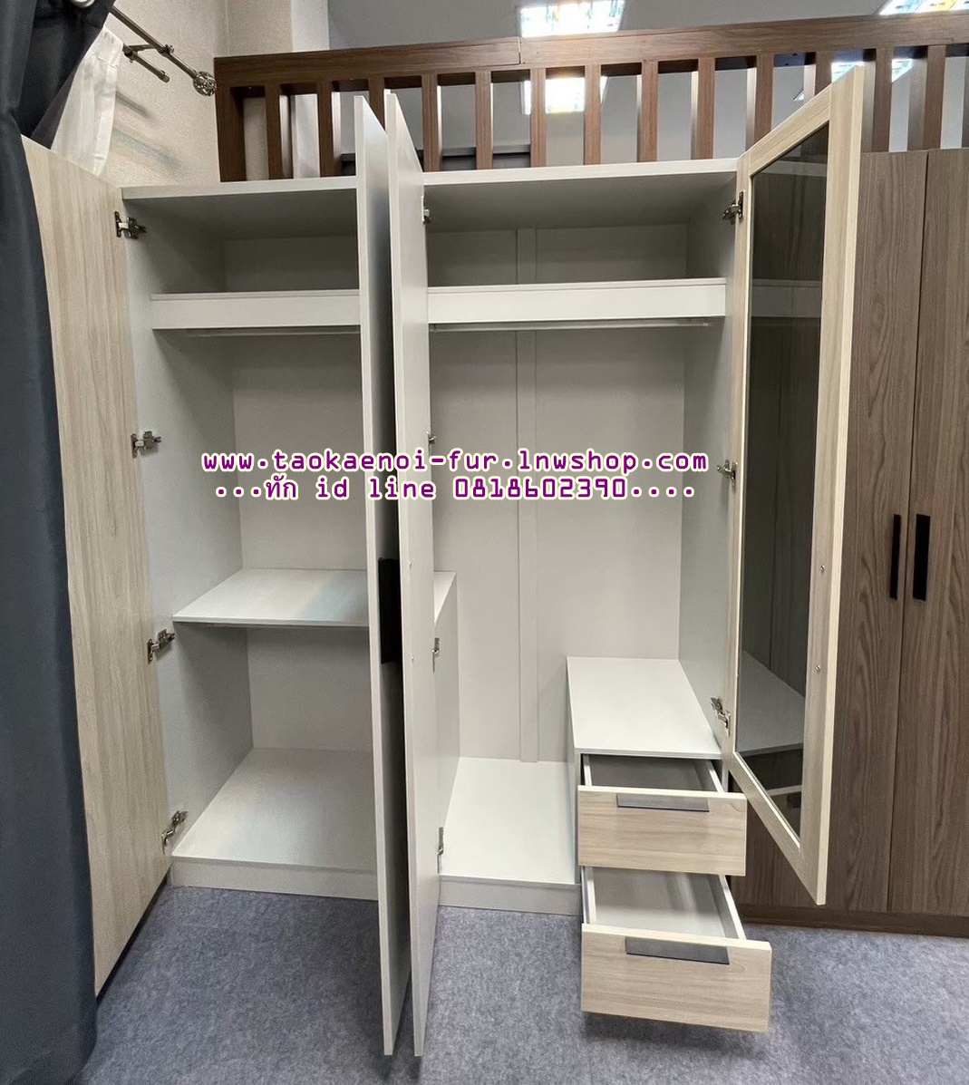 WR-1618 ตู้เสื้อผ้า 160 ซม.