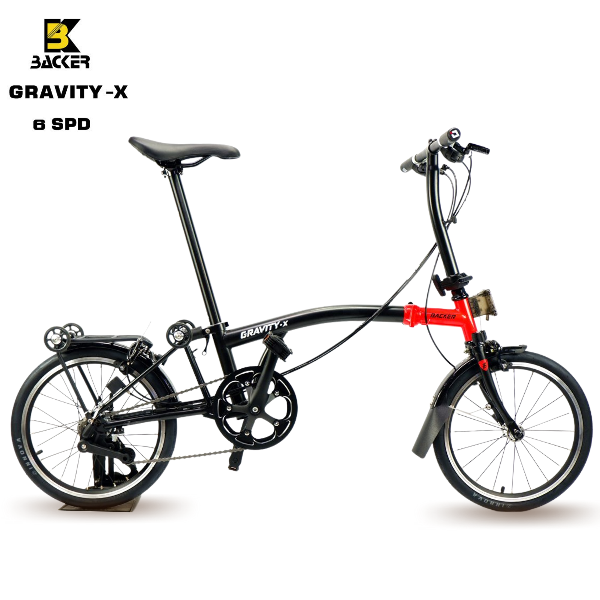 จักรยานพับ BACKER รุ่น Gravity-X รุ่น 6 สปีด แฮนด์ตรง