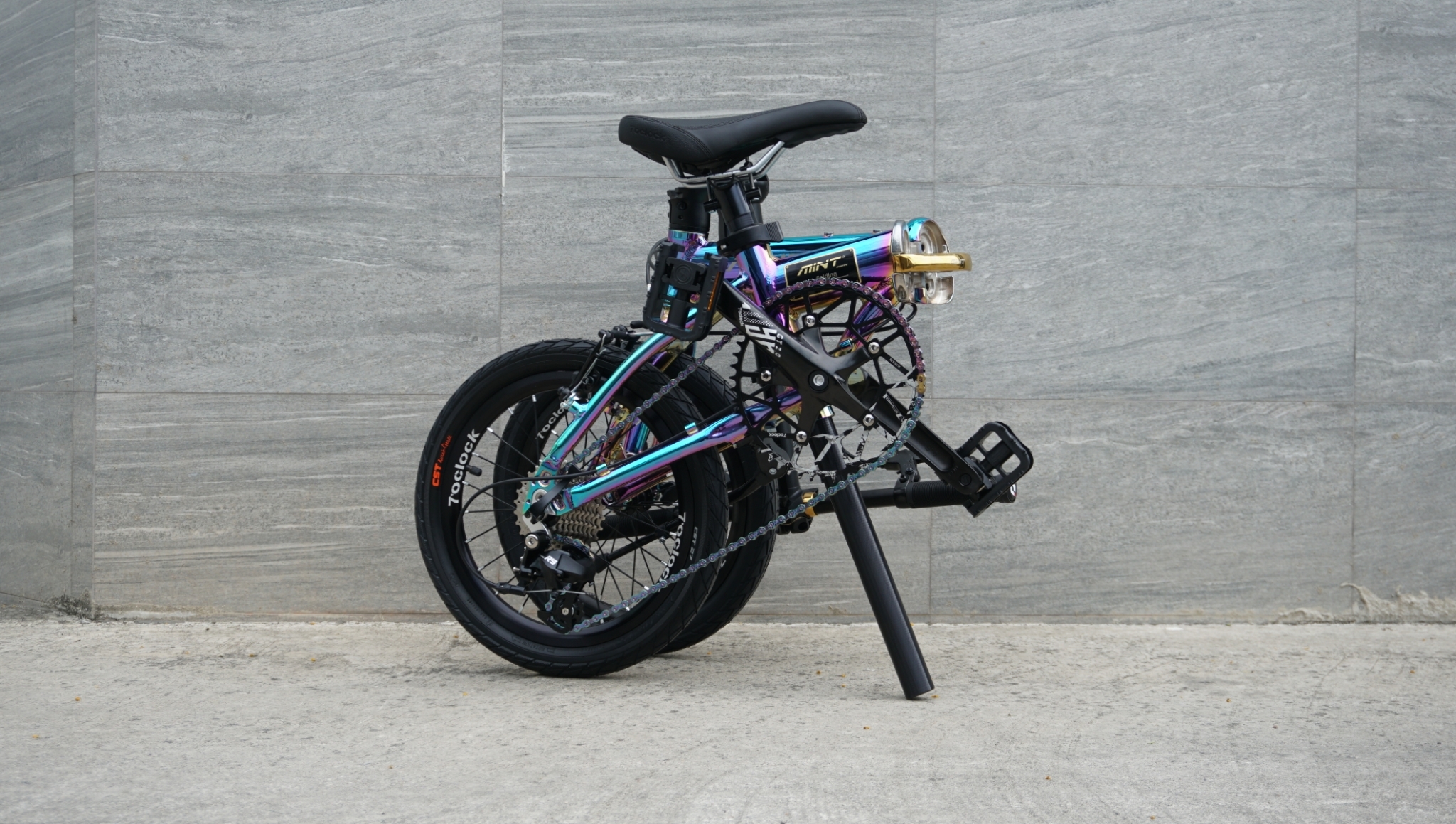 MINT : T9-16" จักรยานพับได้ฃ้อ 16" เฟรมอลูมิเนียม 9 สปีด วีเบรก เบาพียง 9.9 กก.