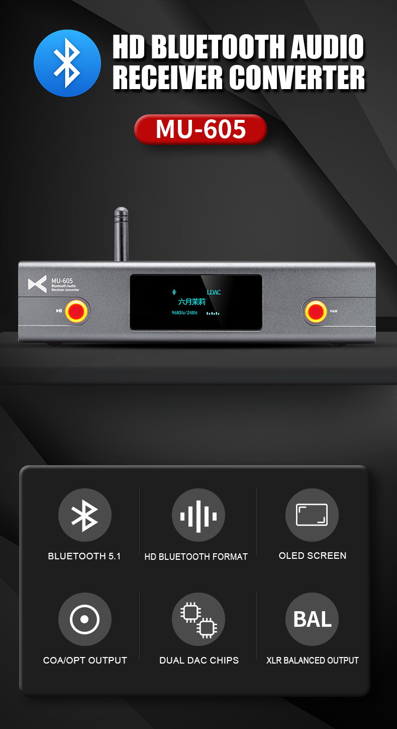 ขาย Xduoo MU-605 ตัวรับสัญญาณ Bluetooth สำหรับ DAC/AMP ประกันศูนย์ไทย