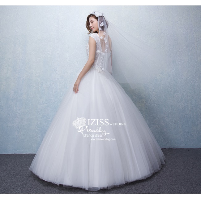 BR147 **พรีออเดอร์**ชุดแต่งงาน&ชุดเจ้าสาวแบบยาวสีขาวเกรดพรีเมี่ยม เปิดไหล่ มีแขน หรูหราน่ารัก สวยโดดเด่นไม่ซ้ำใคร