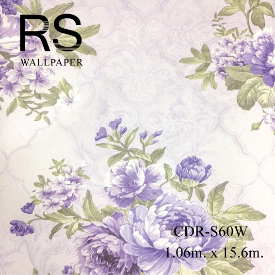 วอลเปเปอร์ลายดอกไม้สไตล์วินเทจ CDR-S60W