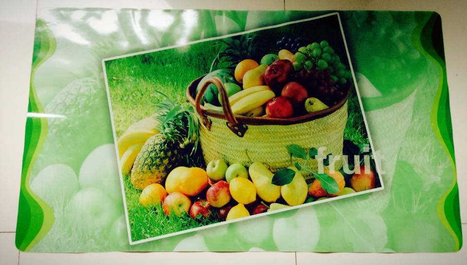 แผ่นปูโต๊ะพลาสติก 2 หน้า ขนาด 58x98 ซม.