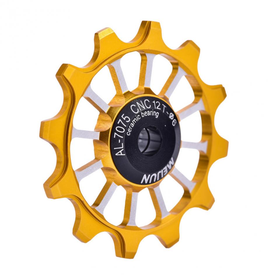 ลูกกลิ้งตีนผีเซรามิค 12T ยี่ห้อ MEIJUN ลื่น เบา ทน ติดจักรยาน ลูกรอก