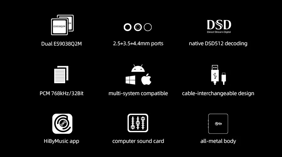 HiBy FD3 USB DAC/AMP พกพา สำหรับคอมพิวเตอร์ สมาร์ทโฟน อื่นๆ ประกันศูนย์ไทย