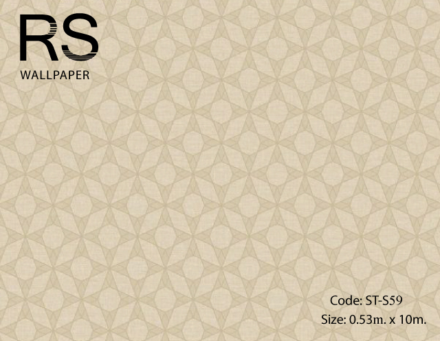 วอลเปเปอร์ลายกราฟฟิคพื้นโทนสีครีมทอง ST-S59