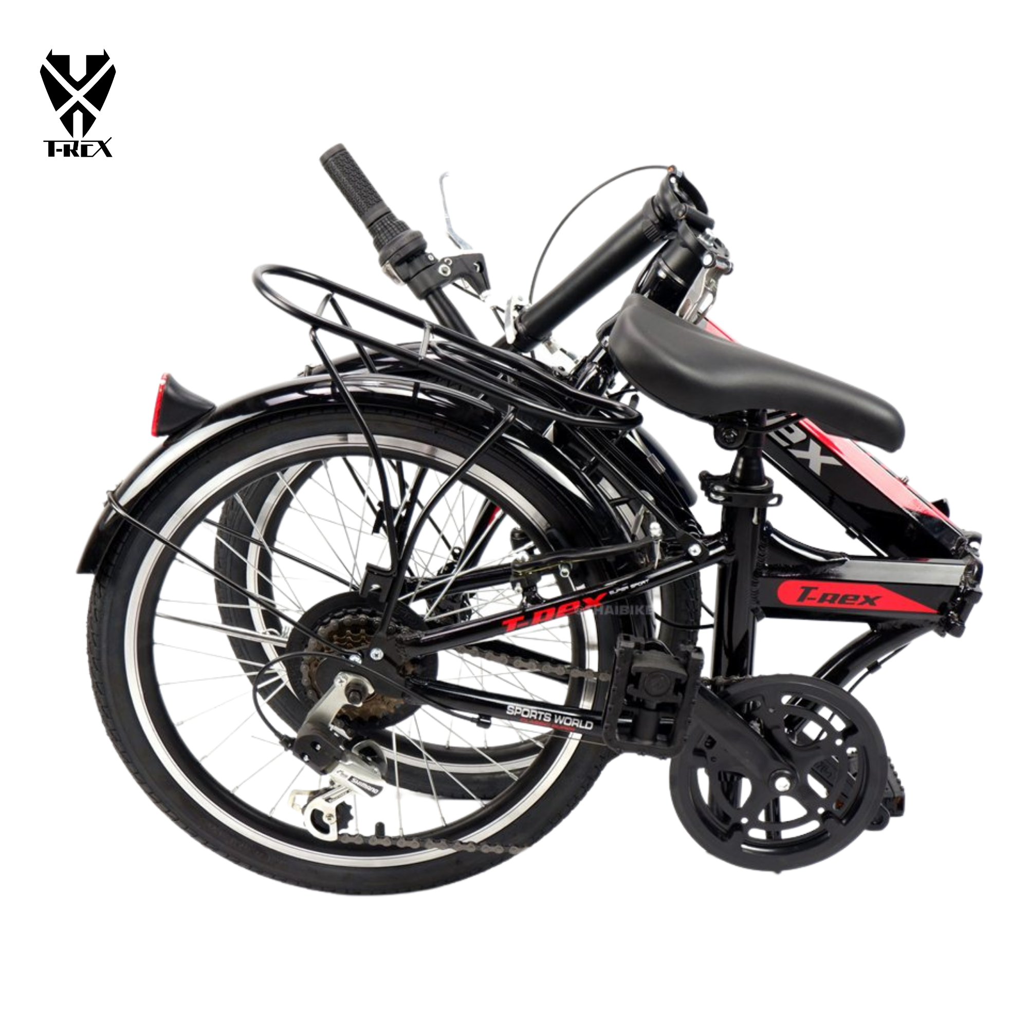 รถพับอลูมิเนียม T-REX มีเกียร์ น้ำหนักเบา พับง่าย รถจักรยานพับได้ ผู้ใหญ่ ล้อ 20 นิ้ว