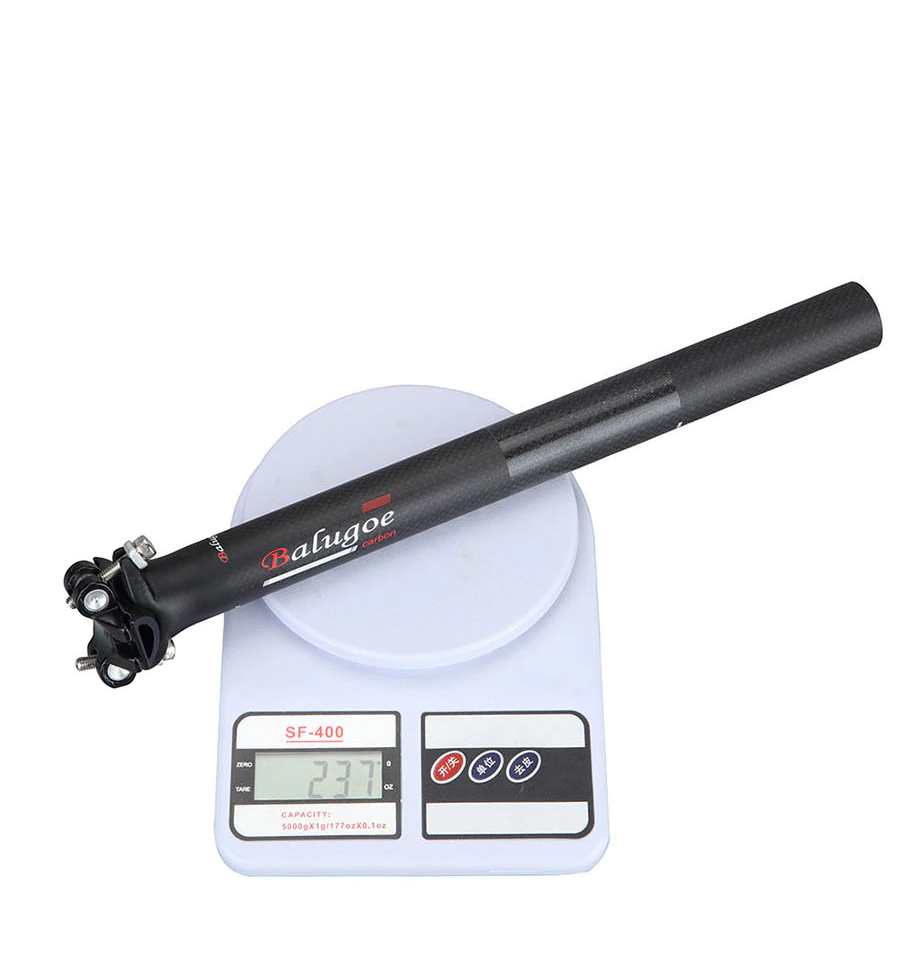 หลักอานจักรยานคาร์บอนแบบตรง BALUGOE ขนาด 27.2 30.8 31.6 มม. ยาว 400มม.