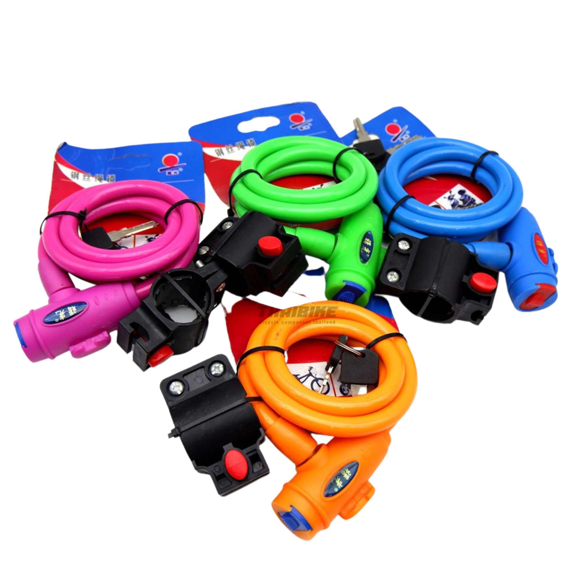 สายล็อคจักรยานแบบกุญแจ พร้อมที่ยึดติดกับตัวรถ ยี่ห้อ CH1