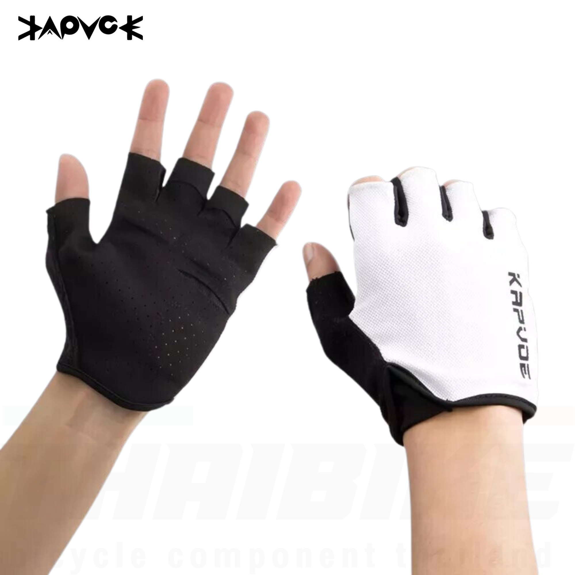 ถุงมือปั่นจักรยานครึ่งนิ้ว Kapvoe Half-Finger Cycling Gloves