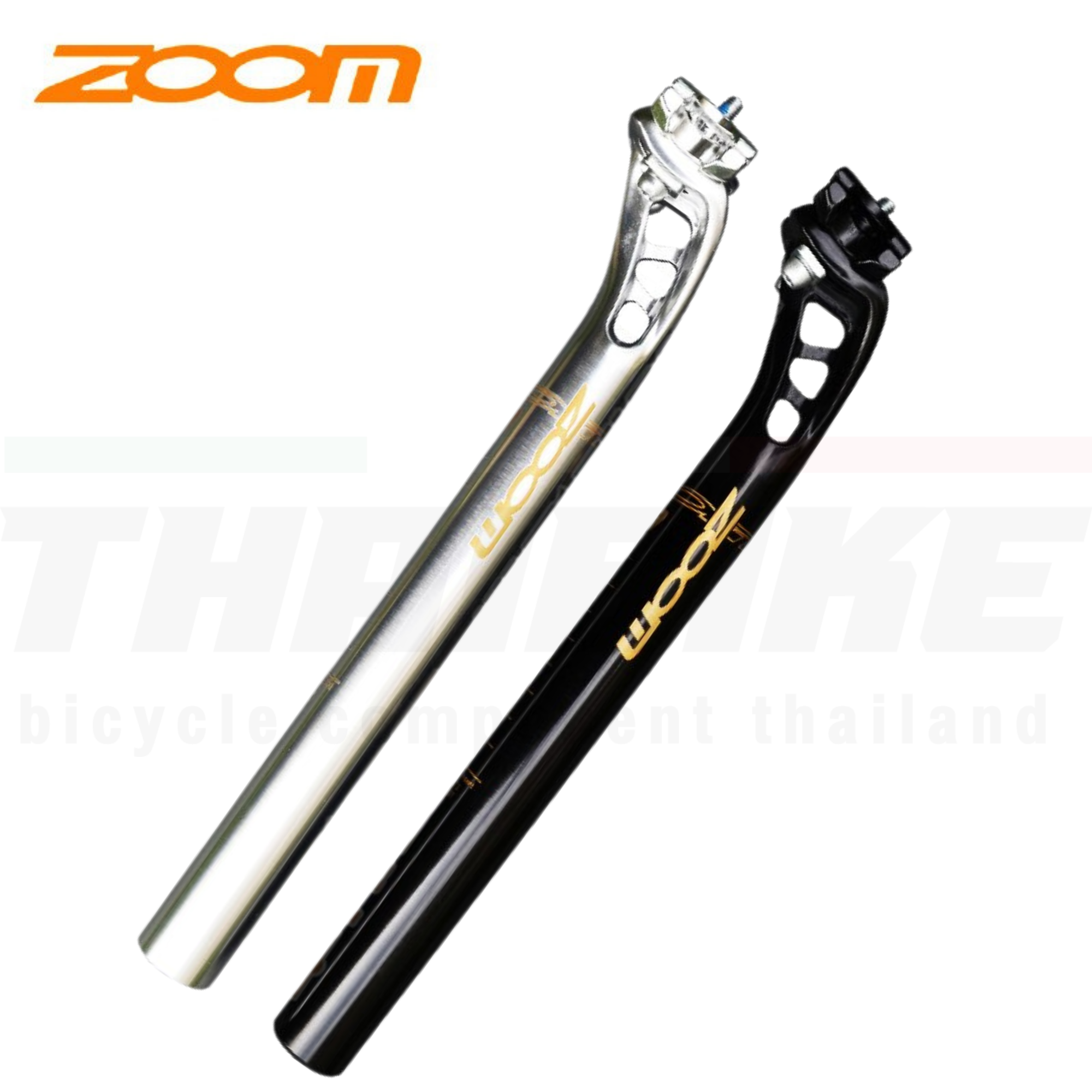 หลักอานจักรยานเยื้องหลังแบบอลูมิเนียม ZOOM ขนาด 27.2X300มม.