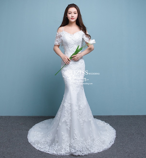 BR314 **พรีออเดอร์**ชุดแต่งงาน&ชุดเจ้าสาวแบบยาวสีขาวเกรดพรีเมี่ยม หรูหราน่ารัก สวยโดดเด่นไม่ซ้ำใคร