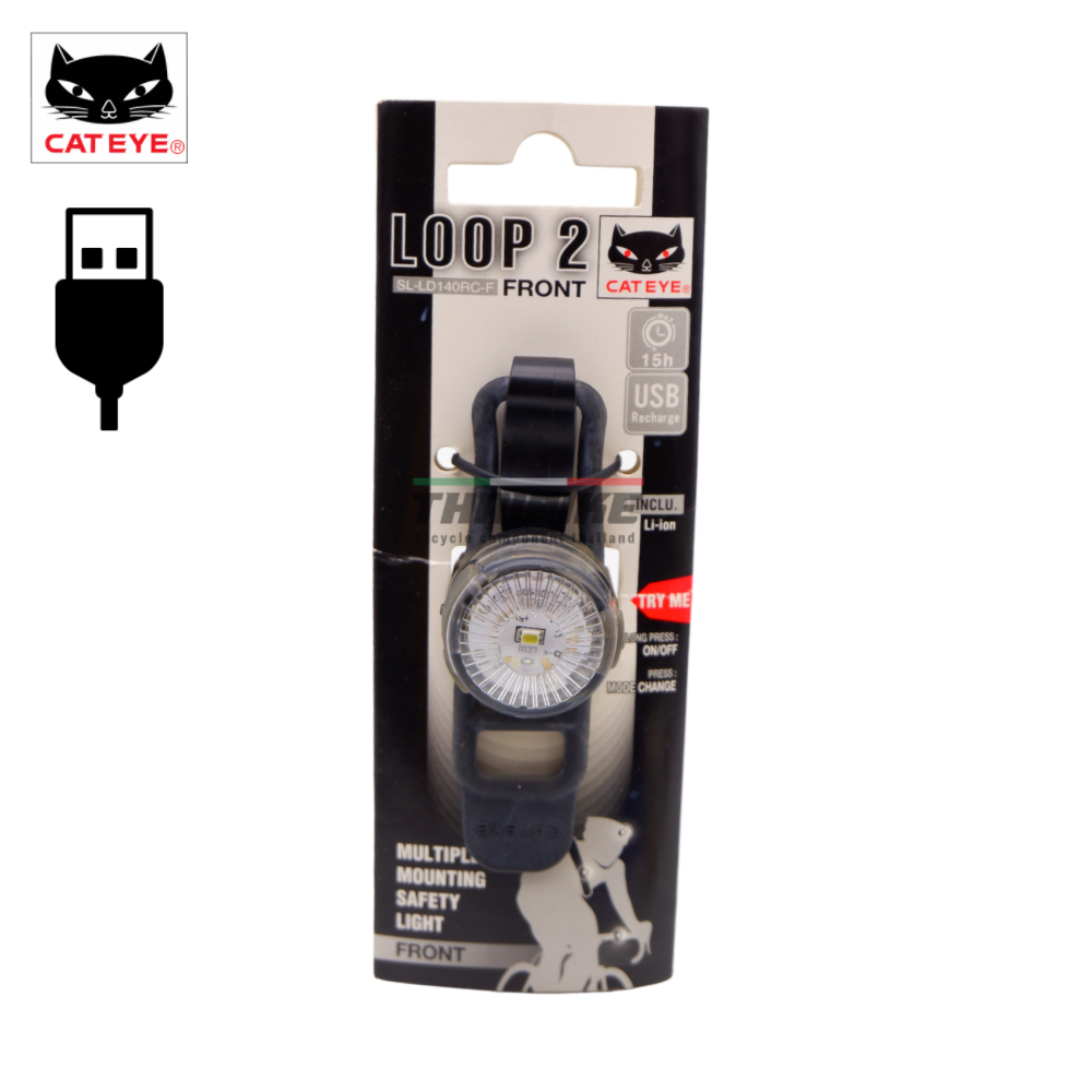 ชาร์จ USB ไฟกระพริบแคทอาย CATEYE LOOP2 RC SLLD140RCFR USB