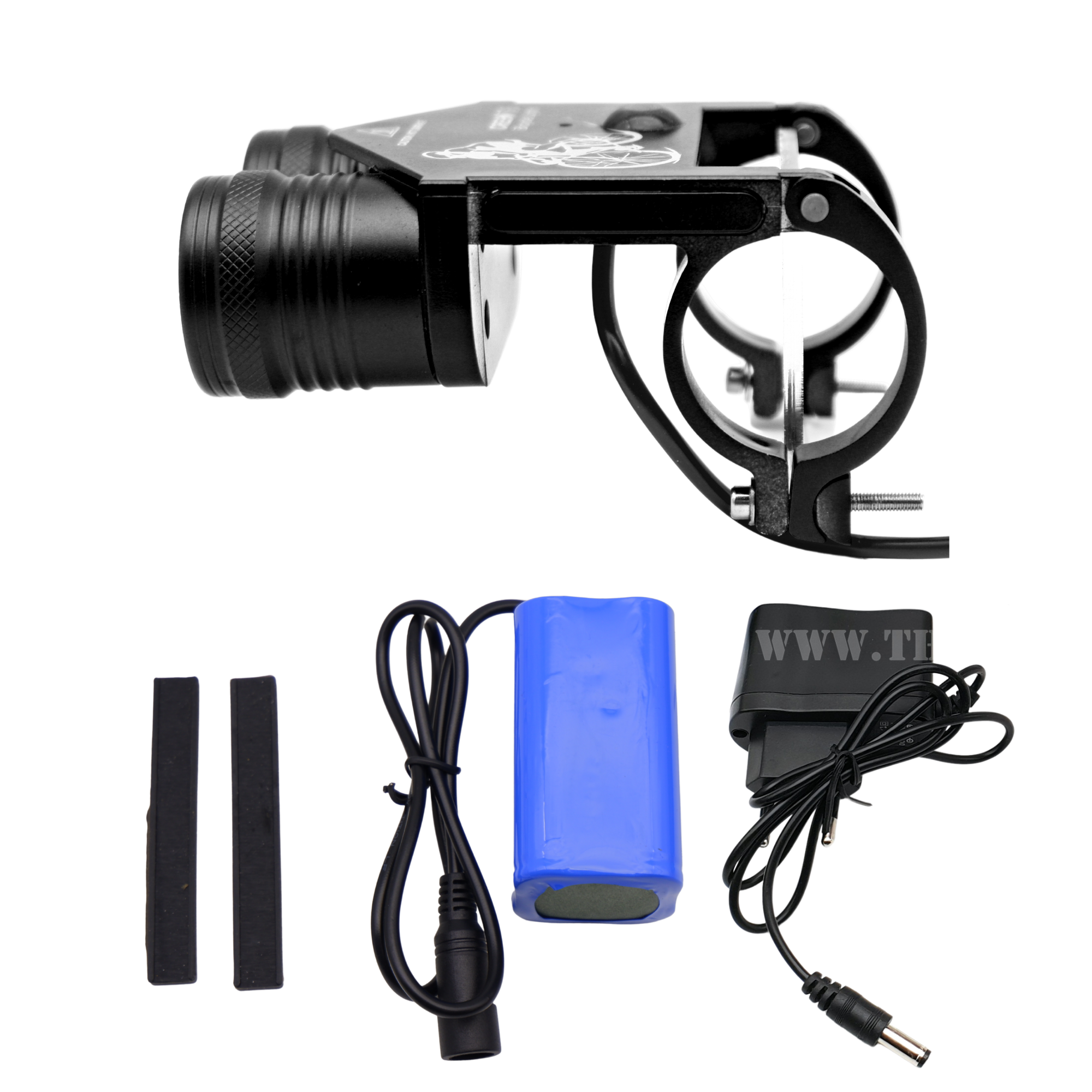 ไฟหน้าหน้าจักรยานแบบชาร์จ 2หลอด พร้อมชุดชาร์จ YINNUO