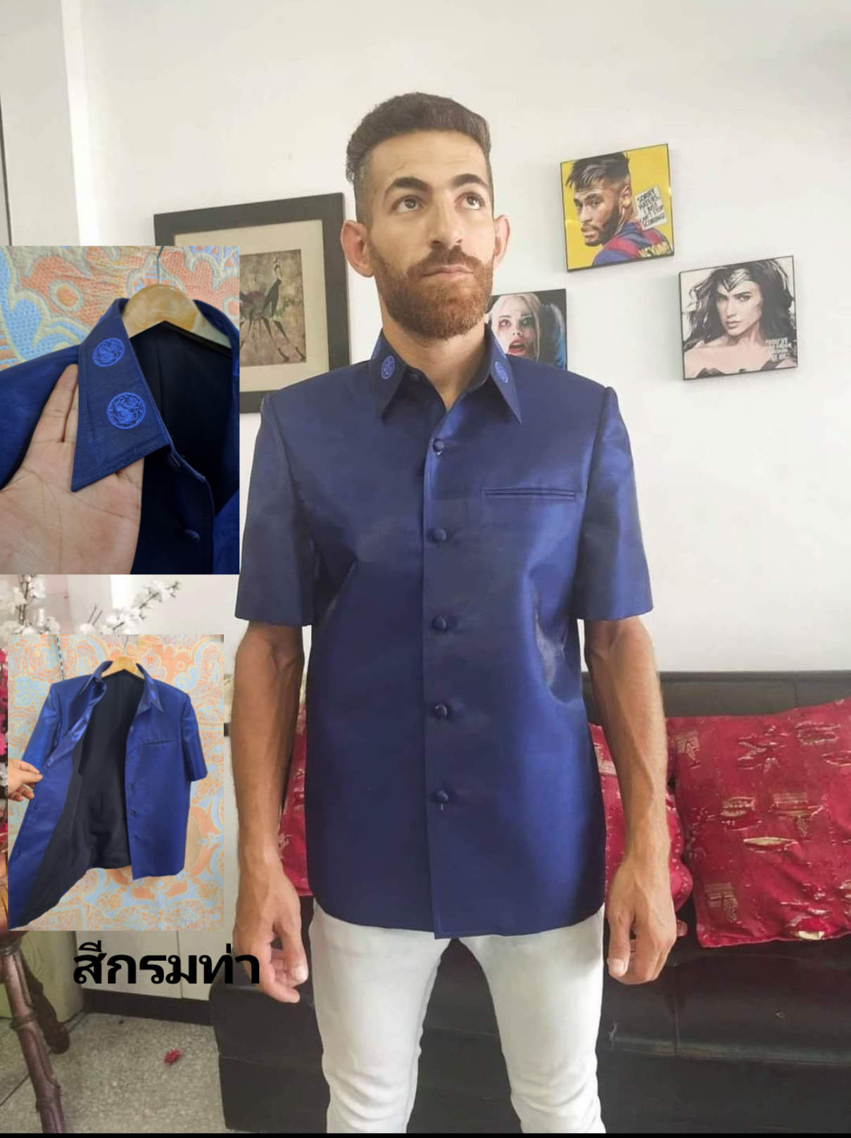 #เสื้อสูทชายลายสีกรมท่า #เสื้อสูทชายไหมิตาลี #สูทผ้าไทยชาย #ซาฟารีผ้าไทยชาย #สูทผ้าไหม, #สูทผ้าไทย #ซาฟารีชาย