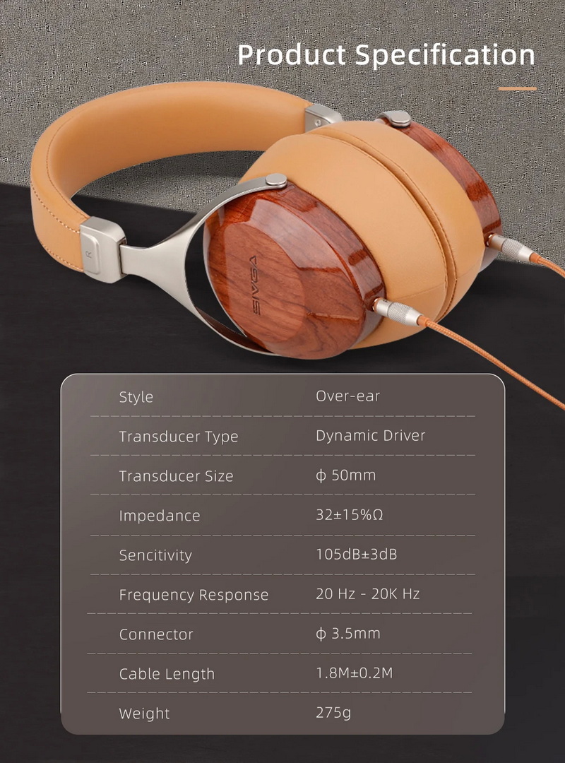 Sivga SV021 หูฟัง Headphone ไดรเวอร์ไดนามิก เสียงเที่ยงตรงสูง ไม้แบบปิดด้านหลัง ประกันศูนย์ไทย